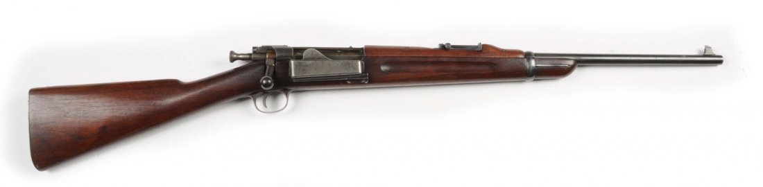 Fine U.S. Krag Model 1899 Carbine.**: Serial # 854401 Offered is a standard model carbine, Krag U.S. Springfield issue. Chambered for the .30-40 U.S. Krag cartridge. Has a 22" barrel and all proper parts. Barrel retains 95% of the factory
