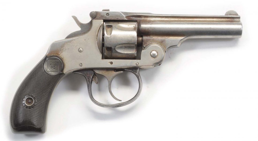 H&A .32 Caliber Top Break D.A. Revolver.**: No serial number. Working. 75% original finish.