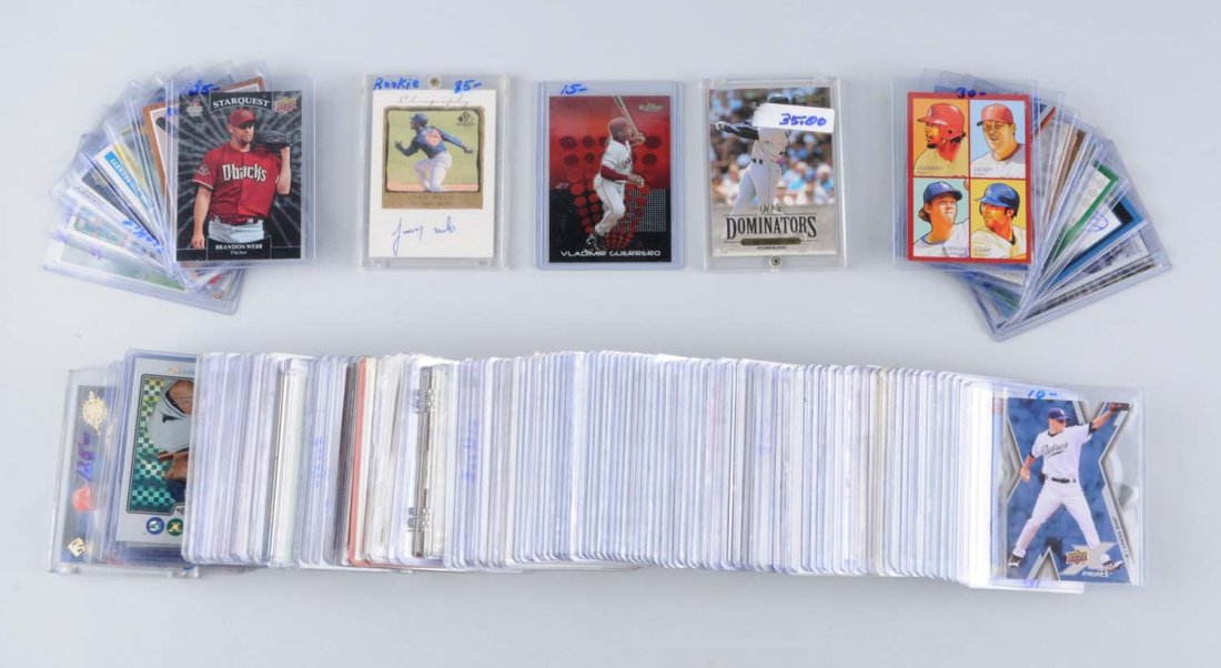 Over 100 Contemporary Signature Baseball Cards.: Lot is mostly signature cards. Including a lot of rookies such as Brian Passini, Alex Smith, Juan Melo, and others. Plus regular cards of hall of famers Tony Gwyinn, and others. Condition (Excellent).