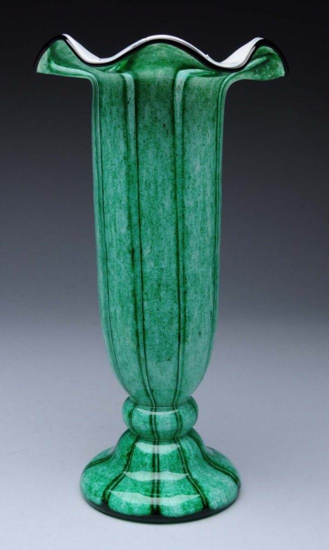 Franz Welz Green Deco Vase.