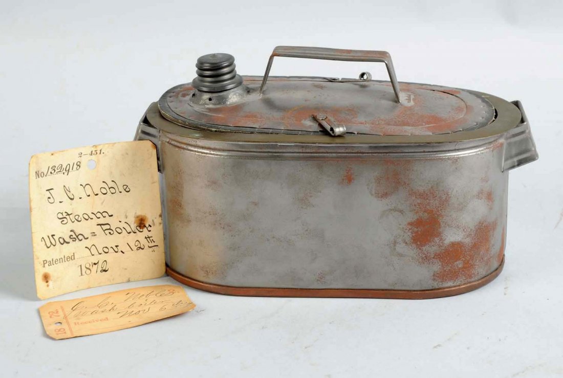 1872 Steam Wash Boiler Patent Model.: This device was to be used to wash clothes. Condition (Excellent). Size 8 - 1/2" L.