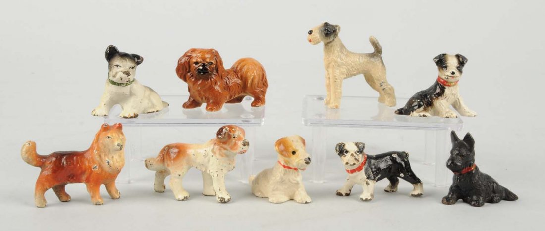 Lot Of 9: C.I Dog Card Holders & Party Favors.: Includes: four card holders; five party favors. Condition (Very Good - Excellent). Size Largest: 1 - 1/2" T.