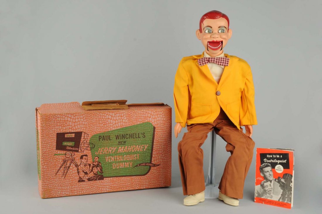 Paul Winchell's Jerry Mahoney Ventriloquist Doll.: All original in suitcase with booklet. Made Juro. Great find. Condition (Near Mint Plus). Size 32" T.