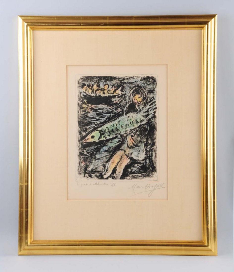 Marc Chagall Original Lithograph.: 16-1/2" x 12-1/2". Signed and titled. Size 30" x 24 -1/4".