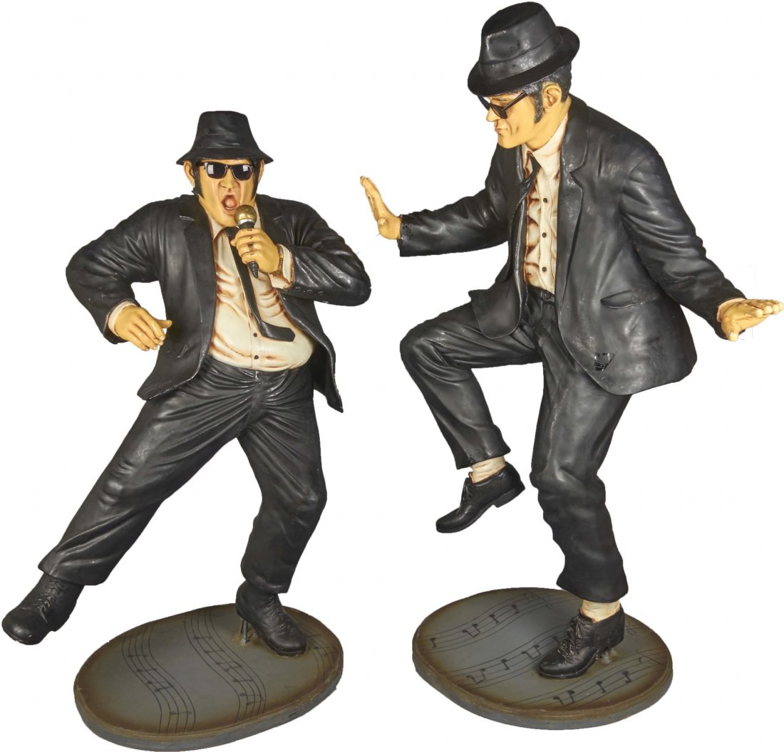 Lot Of 2 Lifesize Statues of the Blues Brothers