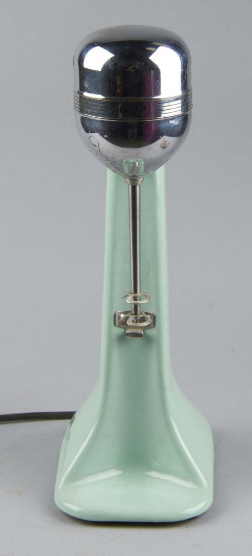Vintage Oster Countertop Malt Mixer: Oster malt mixer with green enamel base. Condition (Near Mint). Size 19" T.