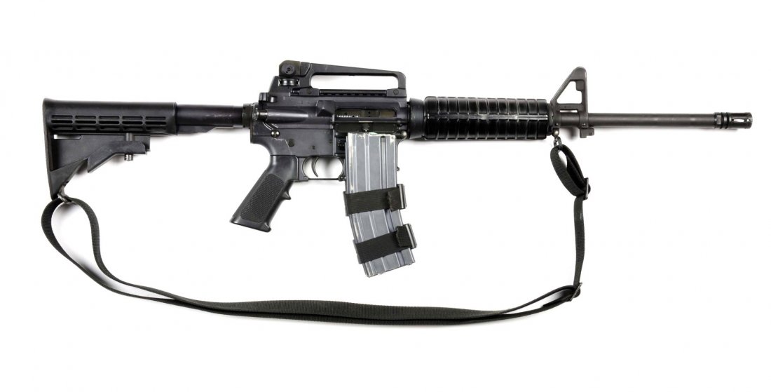 **Colt AR-15A3 Rifle.: Serial # LBC001435 New near. Few handling marks, with extra clip. Tactical Carbine Cal .223. De-accessed Pennsylvania Police gun.
