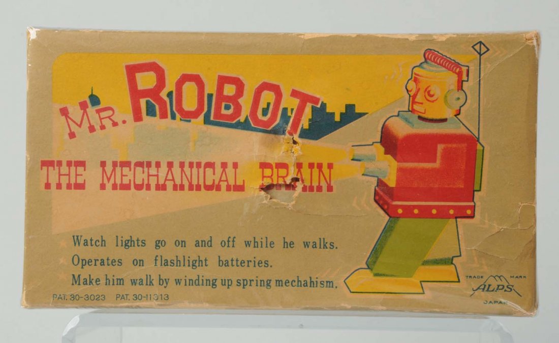 Original Box For Mr. Robot "The Mechanical Brain".: Made in Japan by Alps. This is the box only. Box has some tearing and creasing. Covered in protective plastic. Condition (Very Good).