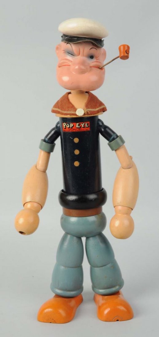 Large Cameo Popeye The Sailor Doll.: Only slight chipping to decal on chest which says "Popeye Copyright 1985 King Feature Syndicate, Inc.". There is an error in the copyright that says "1985" when it is supposed to be "1935". Some crazi