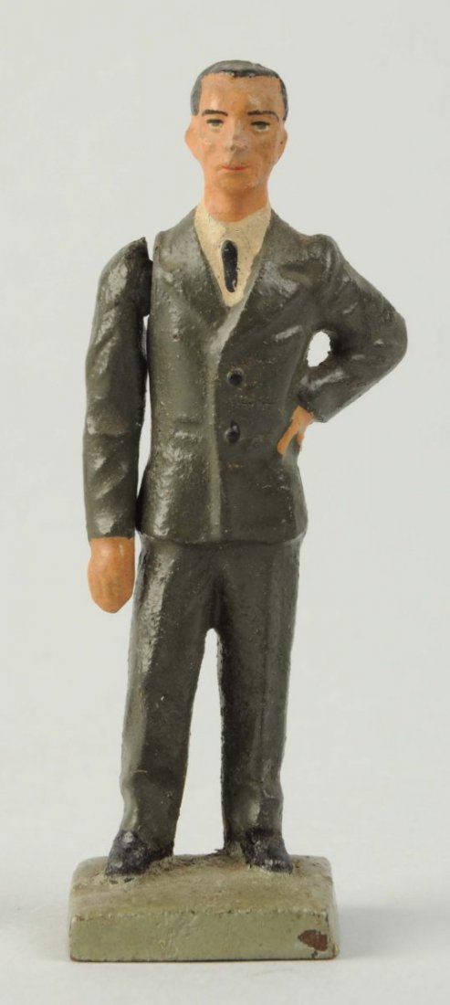 Lineol Dr. Goebbels In Civilian Clothes.: Movable arm, crack at back of neck. Condition (Excellent).