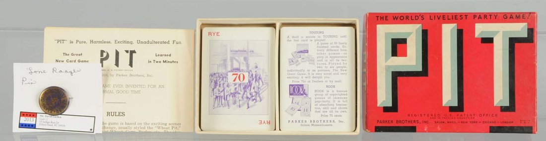 Lone Ranger Hi-Yo Silver Pin & Pit Card Game.: Card game is in original box. Condition (Very Good). Size Largest: 5 - 1/2" L.