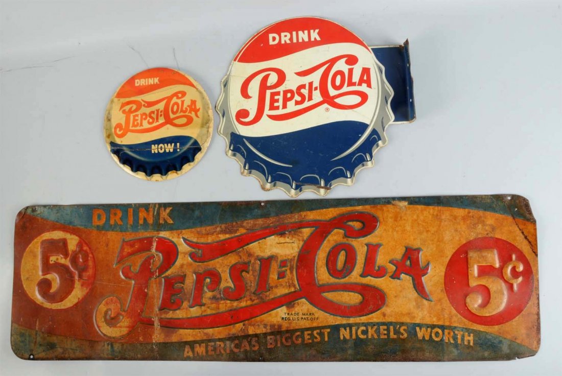 Lot Of 3: Pepsi Signs. (1 of 1)