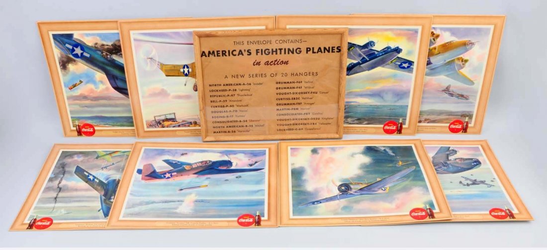 Set Of 20 1943 Coca - Cola Fighting Planes. (1 of 2)