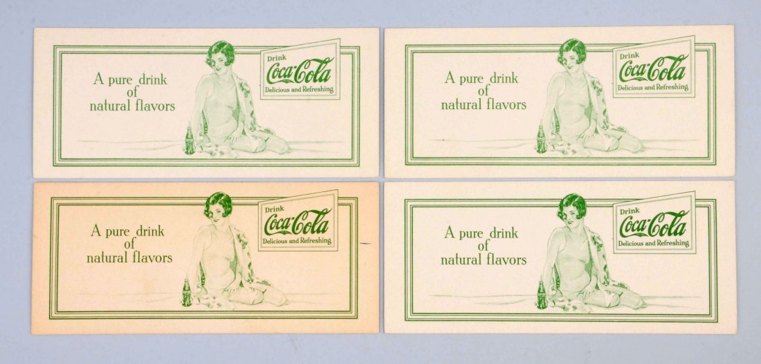 Lot Of 4: 1929 Coca-Cola Ink Blotters. (1 of 1)