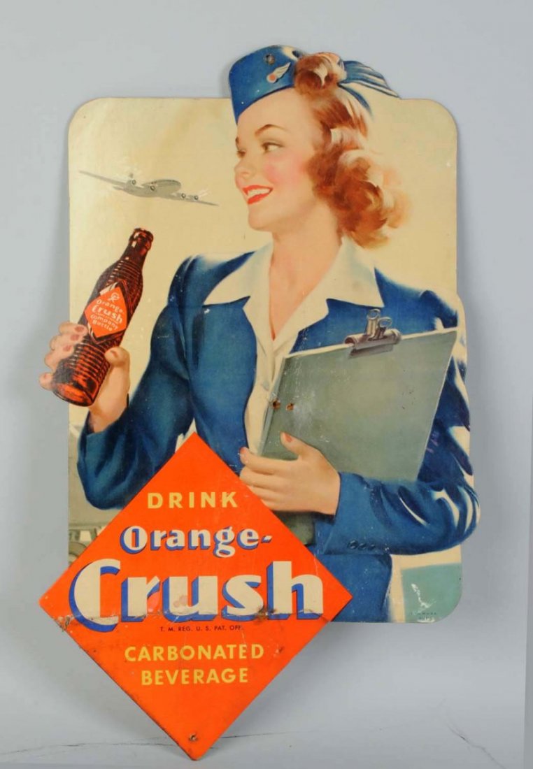 Orange Crush Stewardess Hanging Sign. (1 of 1)