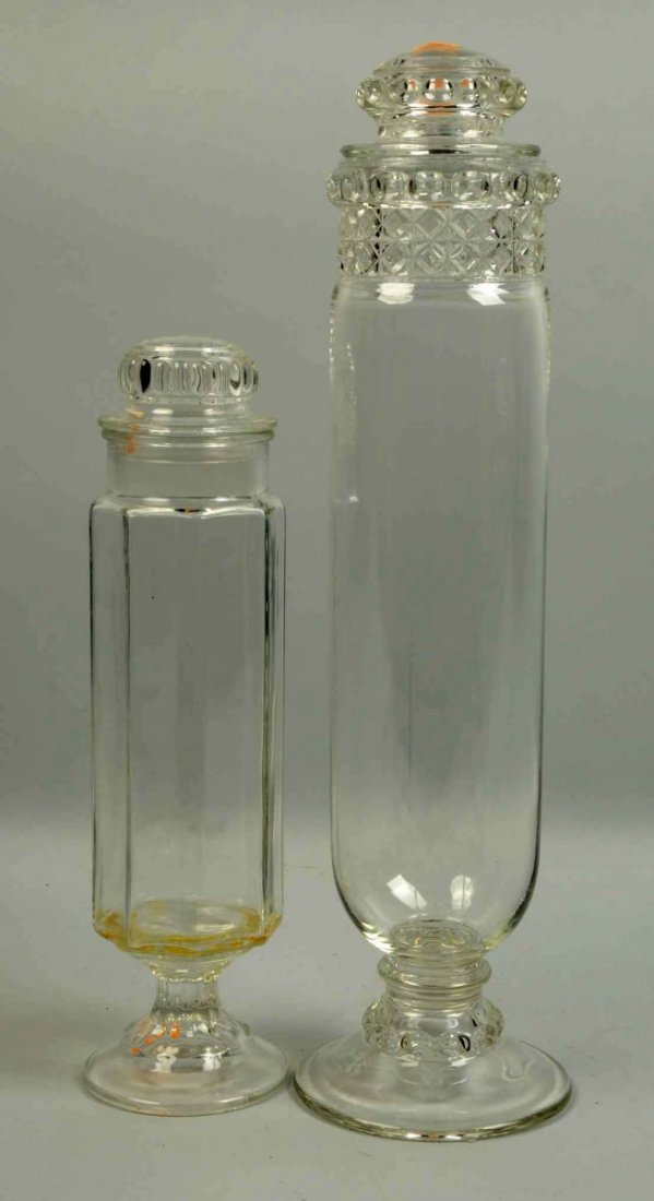 Lot Of 2: Glass Candy Jars. (1 of 1)
