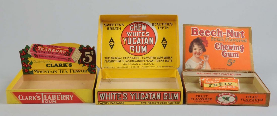 Lot Of 3: Chewing Gum Display Boxes. (1 of 4)