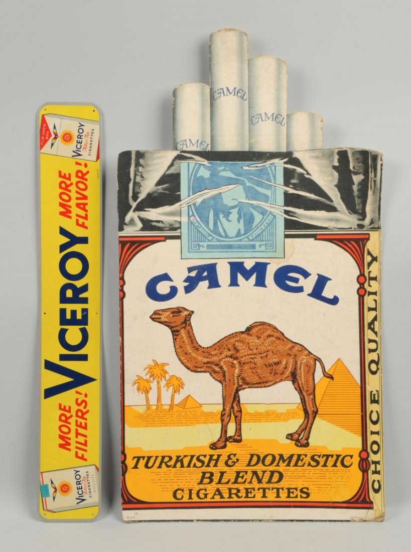 Lot of 2: Cigarette Advertising Signs. (1 of 1)