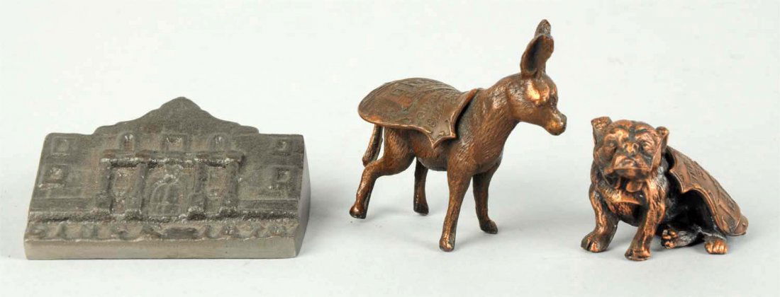 Lot Of 3: Alamo Souvenir Pieces. (1 of 2)