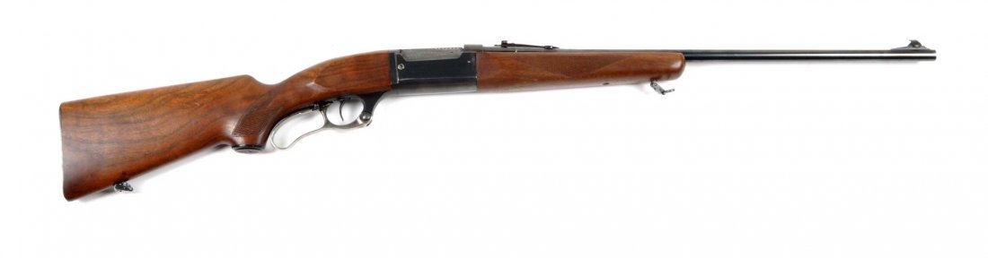 **Fine Savage Model 99-R Heavy Lever Action Rifle.: Serial # 959188 This rifle is chambered for the .308 Winchester cartridge that was added to this line in 1955. Other features include 24" barrel, factory sporting sights, blued finish, checkered oil f