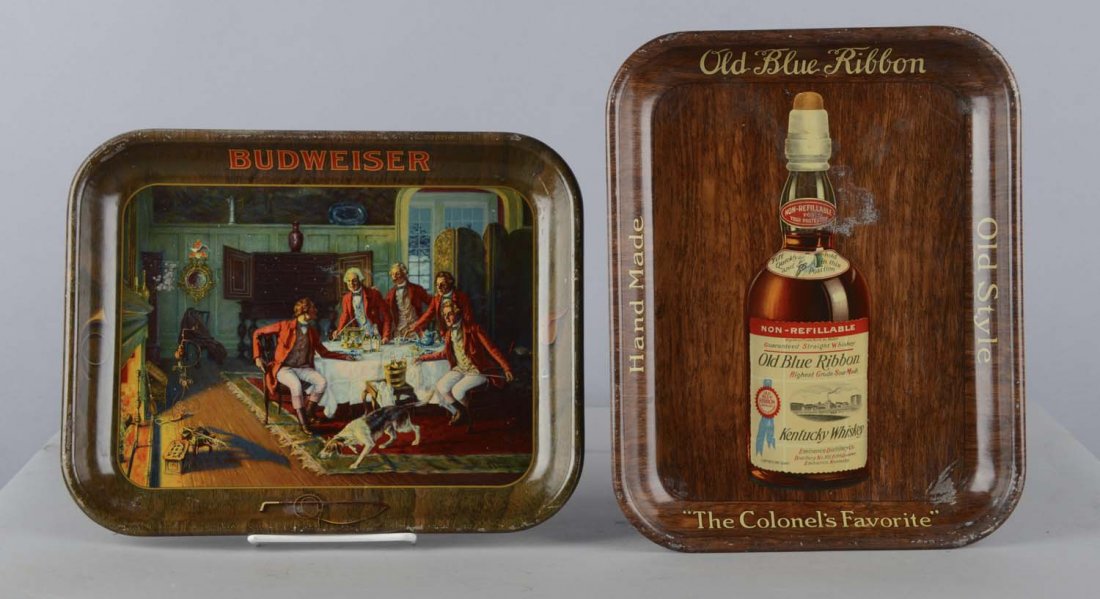 Lot of 3: Tin Litho Serving Trays (1 of 2)