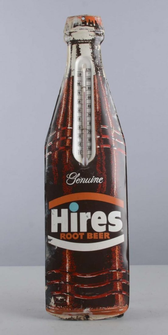 Hires Root Beer Figural Bottle Thermometer Sign (1 of 2)