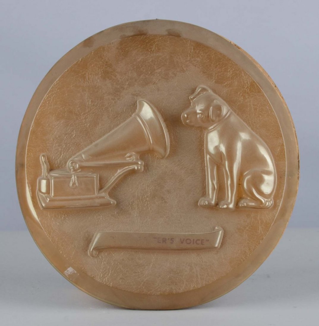 His Master's Voice Round Countertop Display Sign (1 of 2)