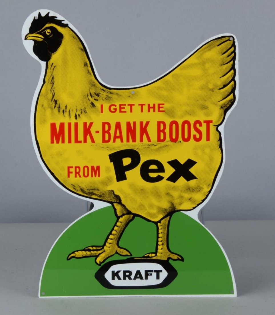 Kraft Foods Pex Chicken Feed Embossed Tin Sign (1 of 2)
