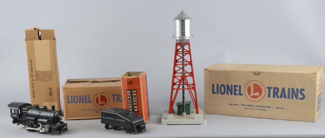 Lot Of 2: Lionel 193 Water Tower & 1615LT Steam OB (1 of 4)
