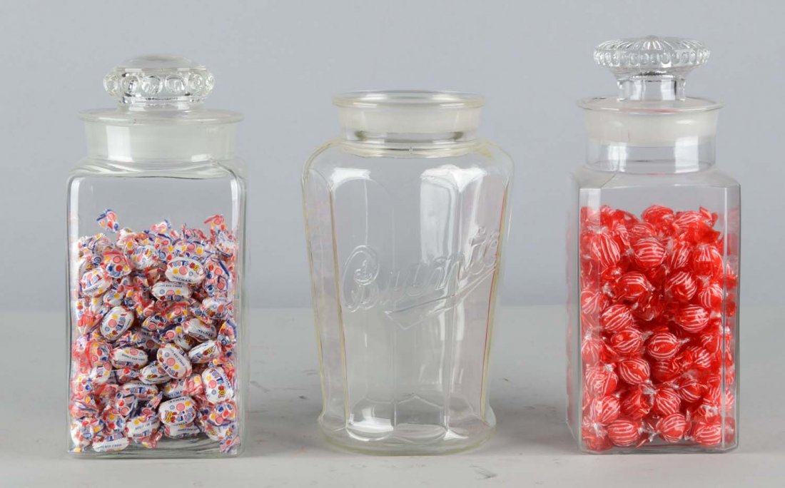 Lot Of 3: Glass Countertop Candy Display Jars (1 of 1)