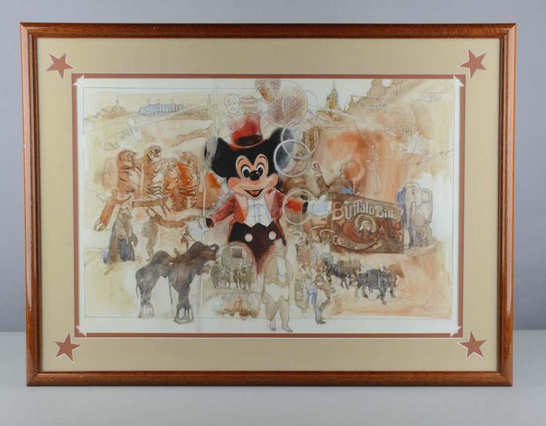 Unique Disneyland Circus Watercolor Artwork (1 of 1)