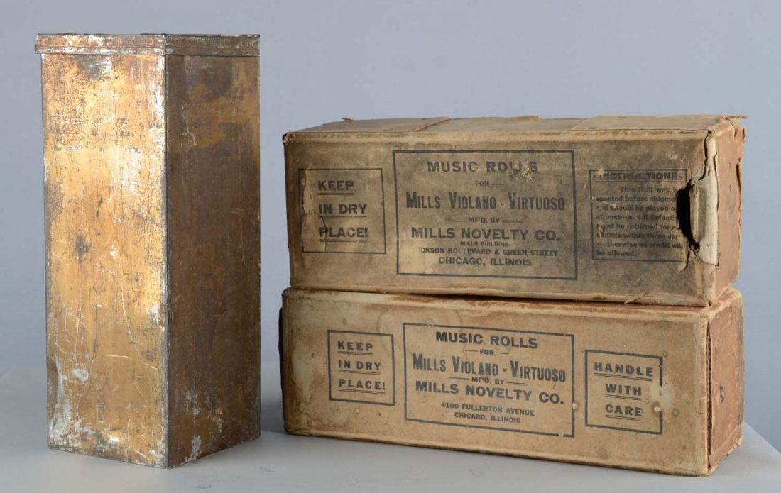 Lot Of 3: Mills Violano Piano Rolls In Box (1 of 1)