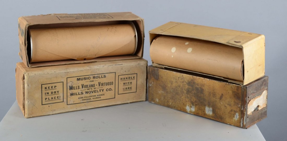 Lot Of 4: Mills Violano Piano Rolls In Box (1 of 1)