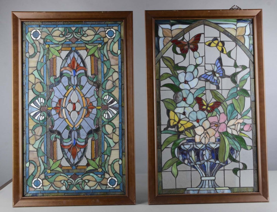 Lot Of 4: Stained Glass Window Panels (1 of 4)