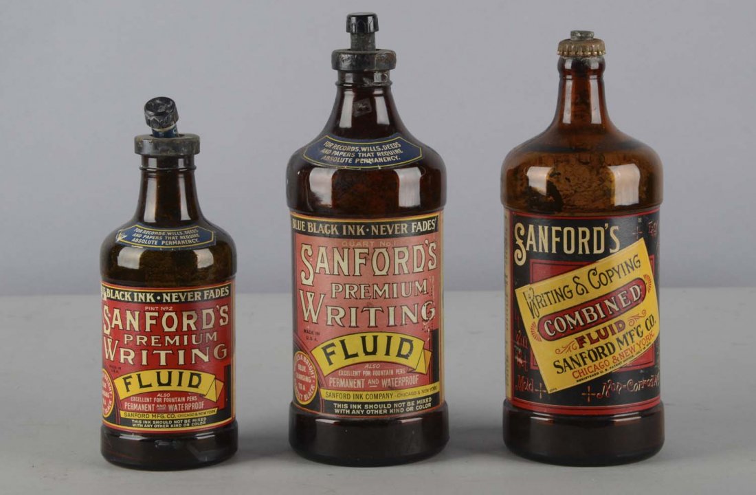 Lot of 3: Bottles of Sanford Printer Ink (1 of 2)