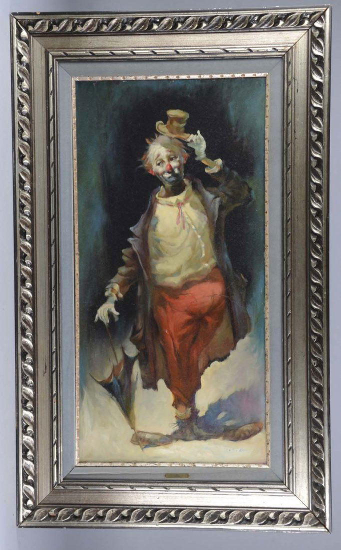 Leo Clown With Hat & Umbrella Painting By Julian (1 of 1)