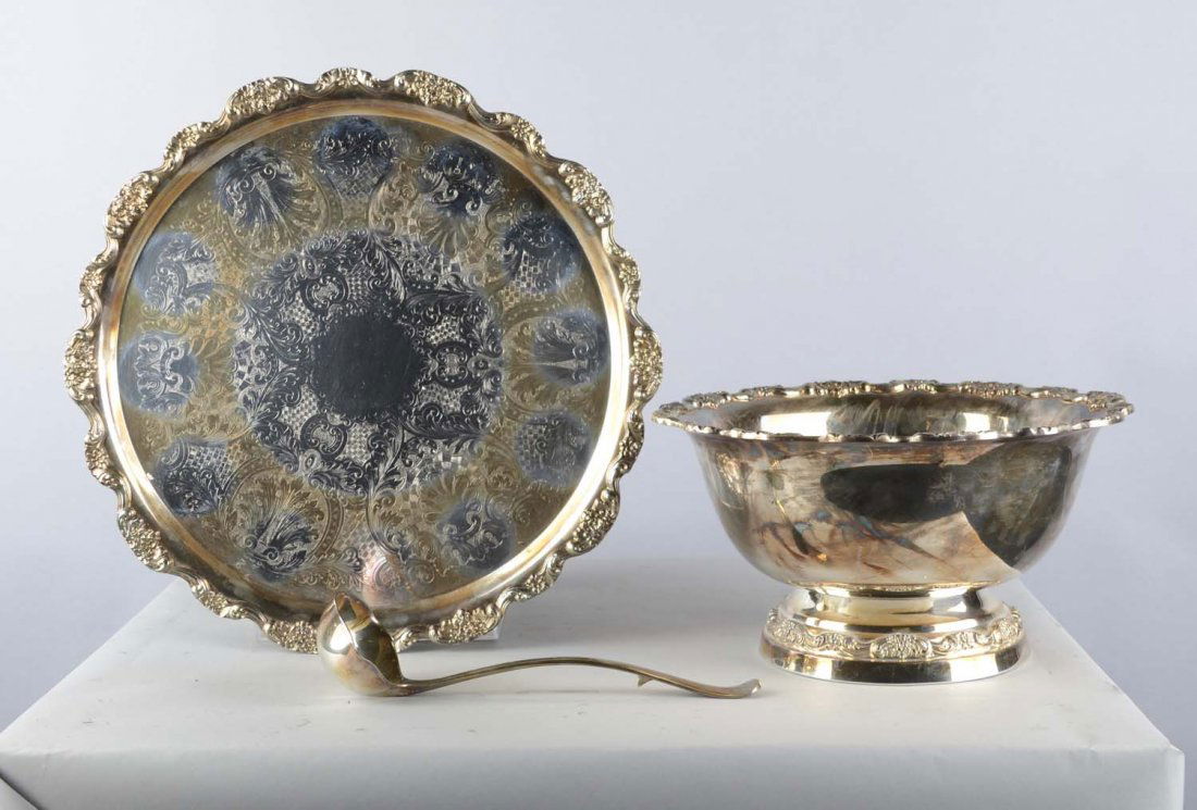 Lot Of 15: Poole Silver Plate Punchbowl Set (1 of 3)