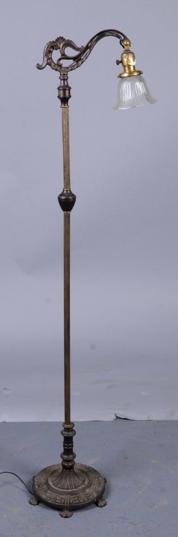 Electric Floor Lamp With Art Deco Base (1 of 1)