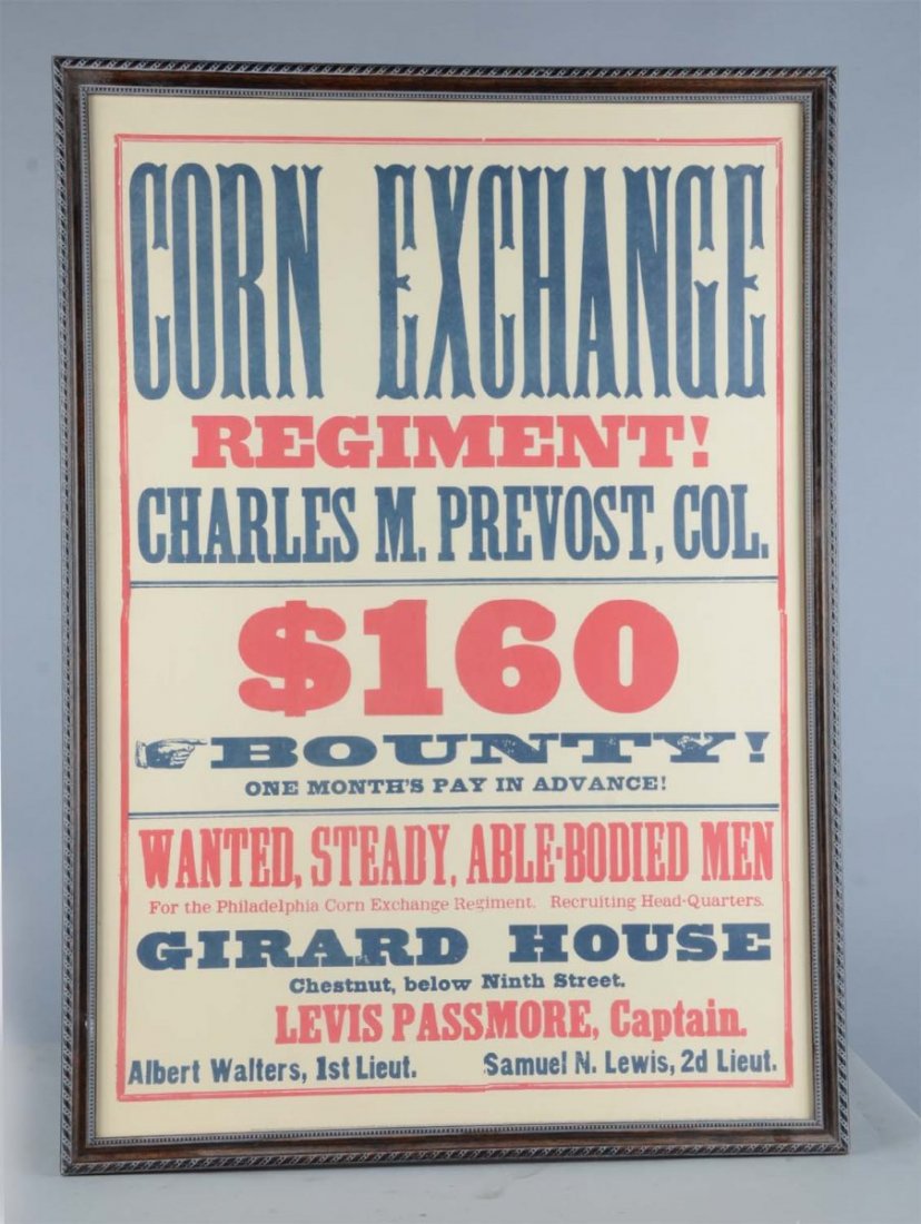 Reproduction Civil War Corn Exchange Poster (1 of 1)