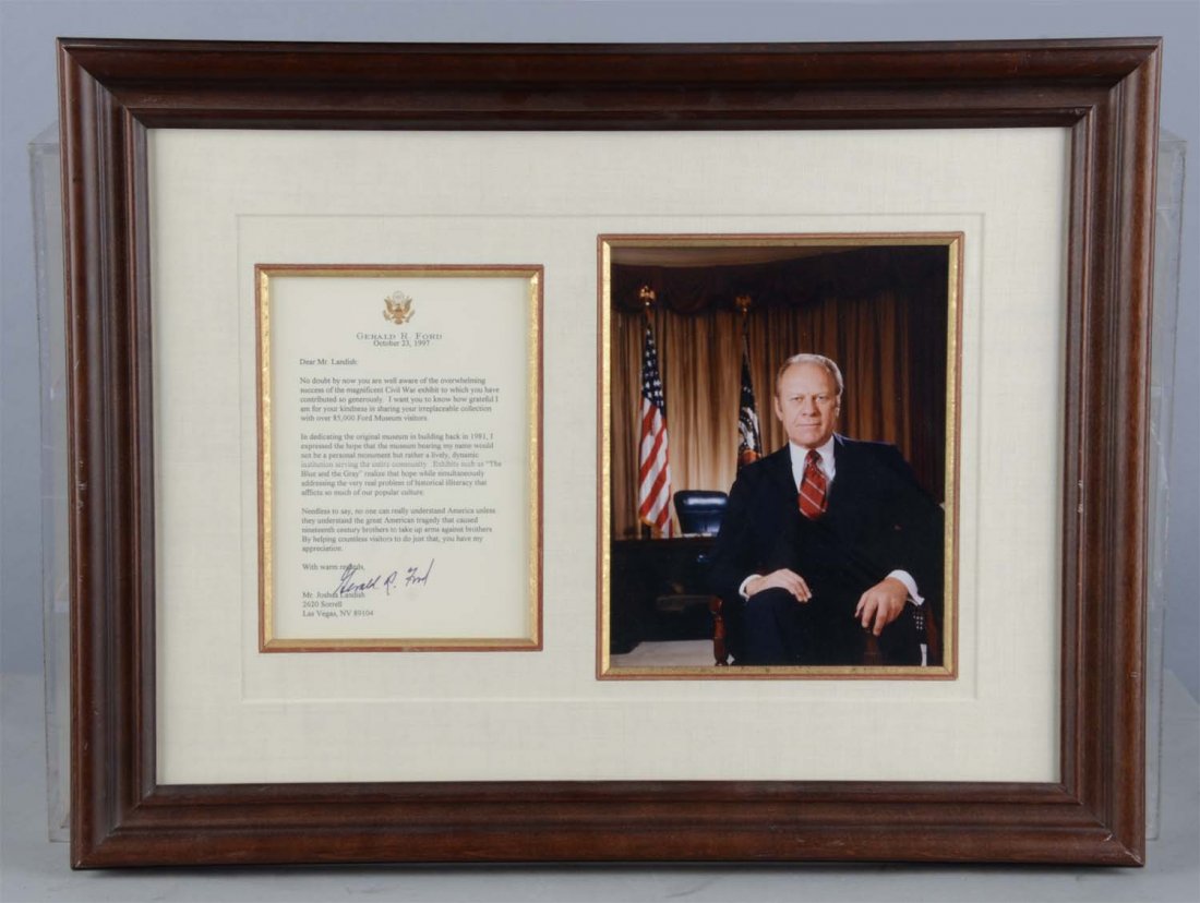 Lot Of 2: Signed Presidential Photos & Letters (1 of 2)
