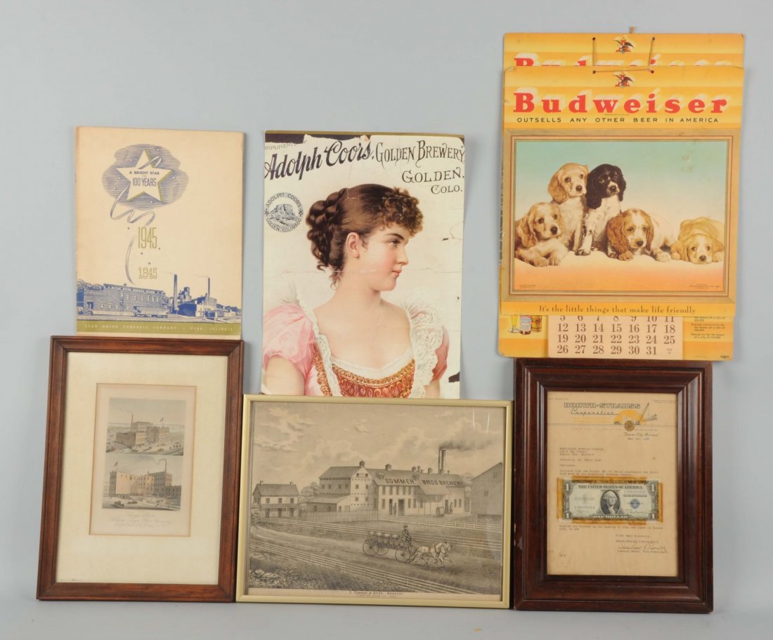 Lot of 6: Brewery Advertising Items. (1 of 1)