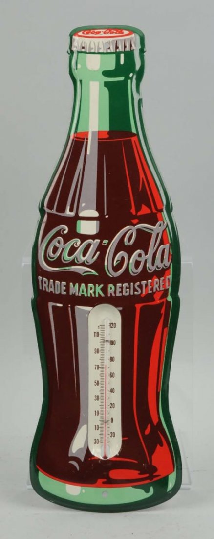 1954 Coca-Cola Advertising Tin Thermometer. (1 of 1)
