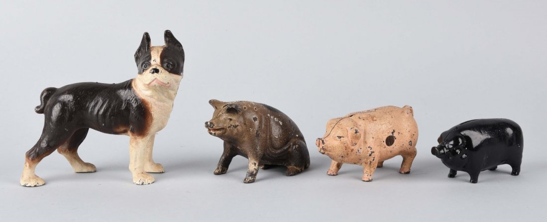 Lot of 4: Cast Iron Still Banks. (1 of 1)