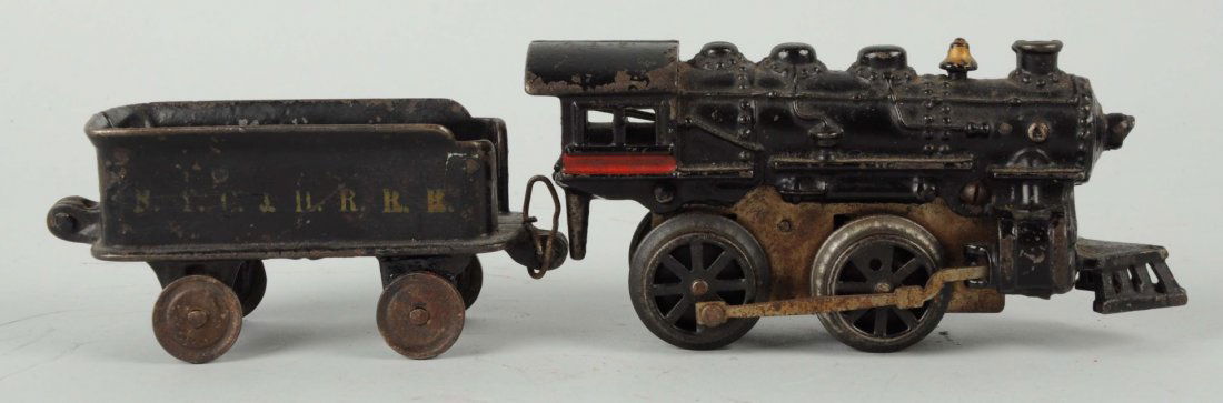 Early Cast Iron Work Train And Tender. (1 of 2)