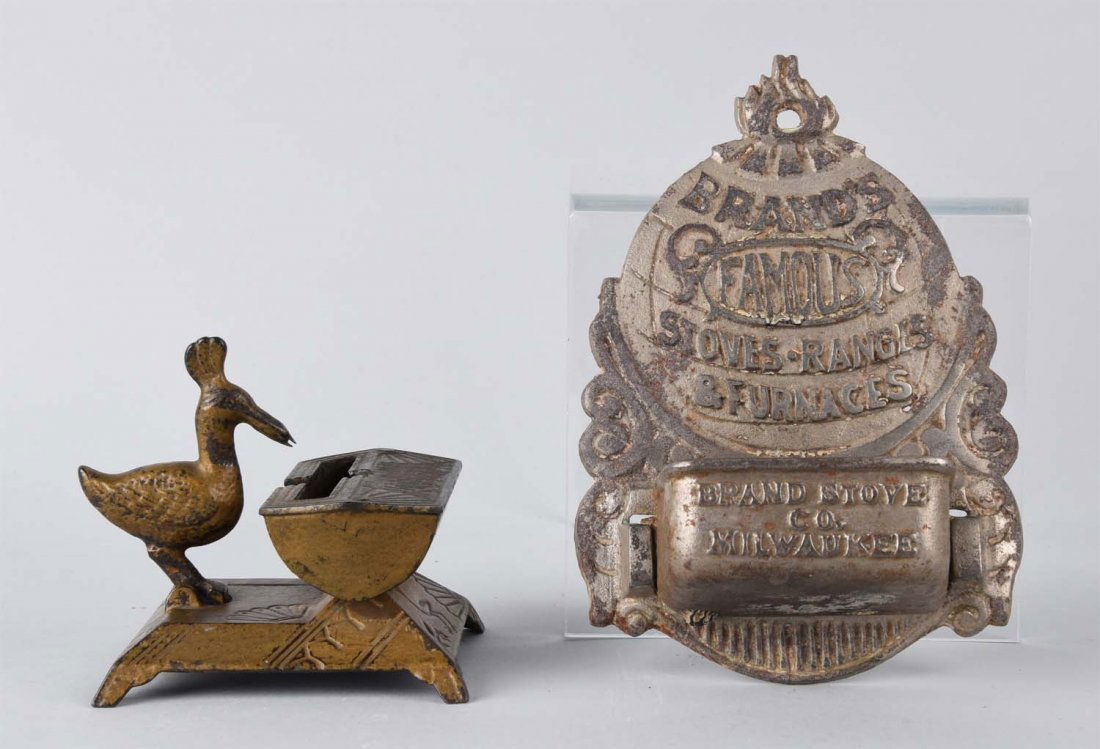 Cast Iron Match Safe & Toothpick Holder. (1 of 1)