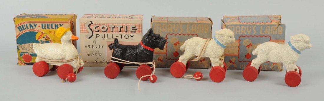 Lot Of 4: Hubley Pull Toys In Boxes. (1 of 1)