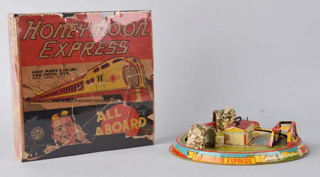 Marx Tin Litho Honeymoon Express Toy With Box. (1 of 1)