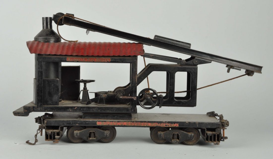 Buddy L Railroad Pile Driver. (1 of 2)