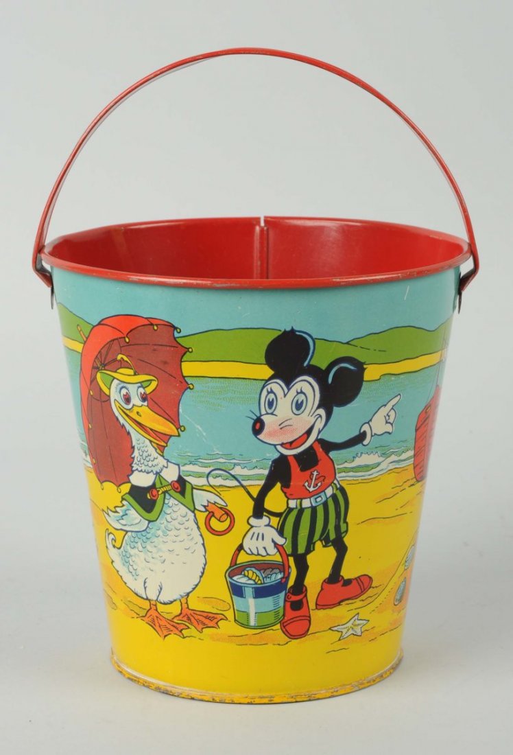 Tin Litho Mickey Mouse Bucket. (1 of 2)