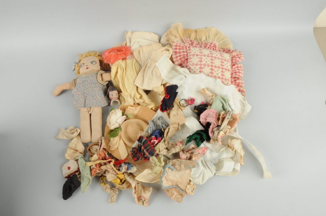 Lot Of Cloth Doll & Accessories. (1 of 1)